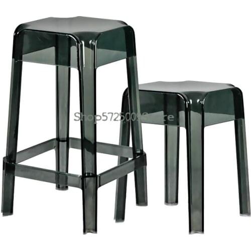 Nordic Transparent Stool Cafe Simple High Stool Square Folding Acrylic Bar Stool Net Red Photo Stool