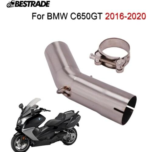 Mid Pipe For BMW C650GT 2016 2017 2018 2019 2020 Motorcycle Exhaust System Middle Link Pipe Connecting Tube Slip 51mm Stainless