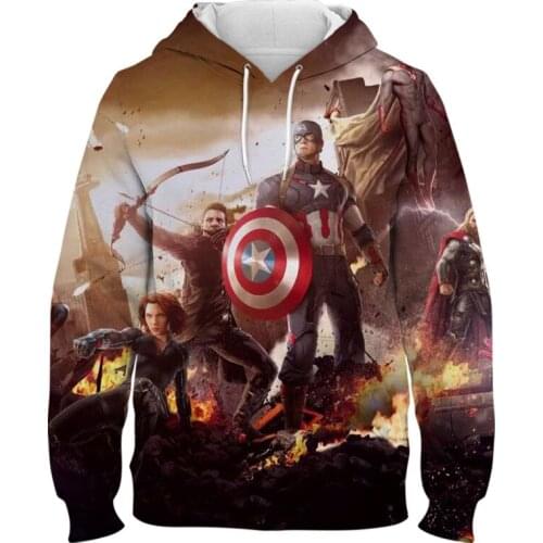 Marvel The Avengers Logo Hoodies Mens clothes 3D Print Spring Autumn Boy Girl Child Long sleeve hoodie Harajuku Women Pullover