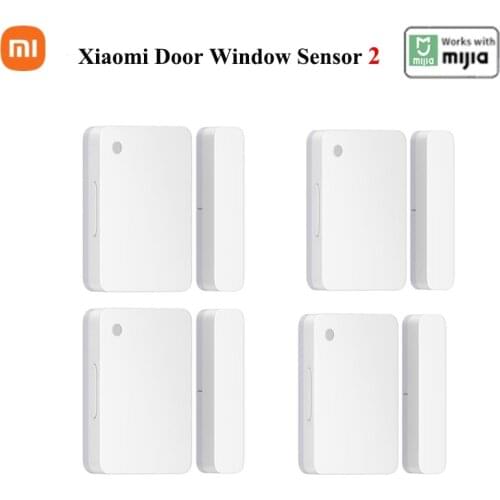 Xiaomi Mijia Smart Door & Window Sensor 2 bluetooth 5.1 Light Detection Safety Burglar Alarm Overtime Unclosed Reminder for APP