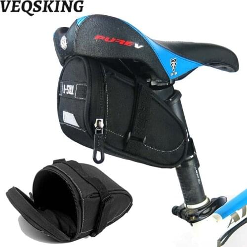 VEQSKING Waterproof Bicycle Saddle Bag Bike Seat Bag Bicycle Tail Bags MTB Bicycle Accessories Outdoor Bike Saddle Bag