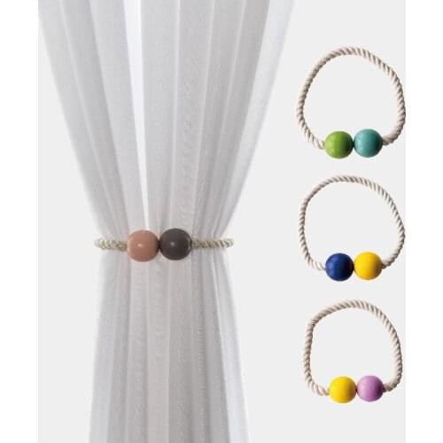 1Pc Magnet ball Curtain Bandages Buckle Creative Home Textile Curtain Strap Buckle Holder Window Decorative curtains Accessories