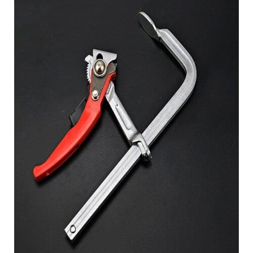 4Size All-Steel Forged Ratchet Fast F Clamp Woodworking Fixed Guide Rail Clamp Machine Hand Tool Carpenter F Clamp Woodworker