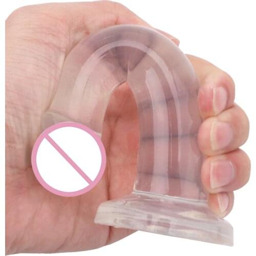 Anal Butt Plug Strapon Artificial Penis Jelly Dildo Adult Toys Suction Cup Large Dildo Soft Penis Sex Toys for Woman