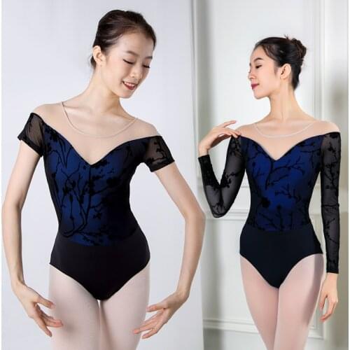 Adult Ballet Tutu Dance Wear Women Ballet Bodysuit Ballrt Leotard American Clothing Floral Ballerina Clothes Gymnastics JL1191