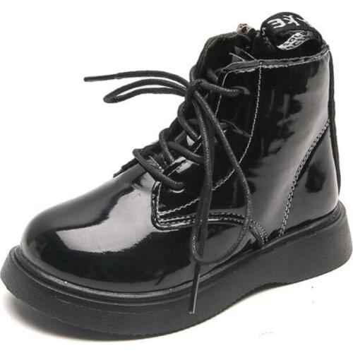 Kids Boots For Boys Girls Cute Ankle Leather Children Martin Boots Waterproof Toddlers Shoes Non-Slip