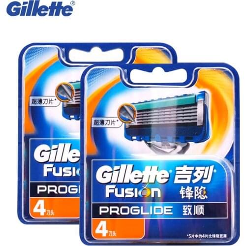 Original Gillette Fusion ProGlide Manual Razor Blade MenS Shaving Brand Shave Facial Beard Shaver Razors Blades 8pcs For Men