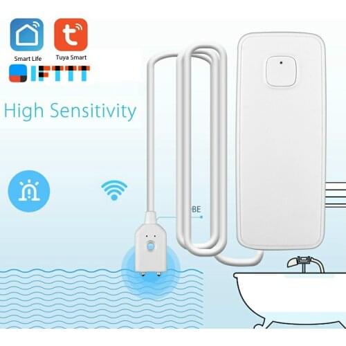 Tuya App Control Water Leakage Detector IP66 Waterproof Smart Home Alarm Independent WIFI Water Leak Sensor Flood Alert Overflow