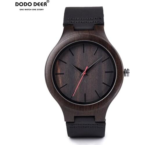 DODO DEER Fashion Wooden Watch Men Custom Quartz Watches Light Handmade Retro Accept Dropshipping Gift for Boyfriend Wholesale