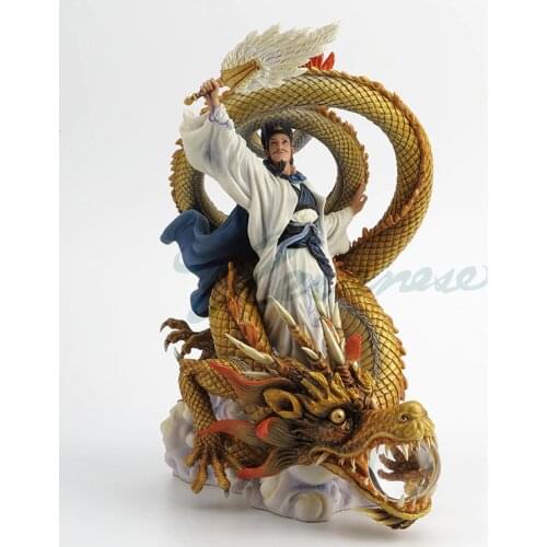 The hero statue Zhuge Liang rides the Dragon Chinese style craft decoration Statue Privileges Figure sculpture