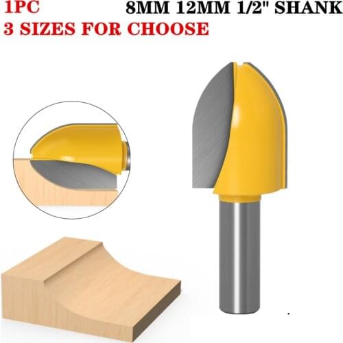 1Pc 12.7mm 1/2" Shank Classical Vertical Panel Raiser Cove Wood Router Bits Tungsten Carbide Woodworking Teon Cutter Tools