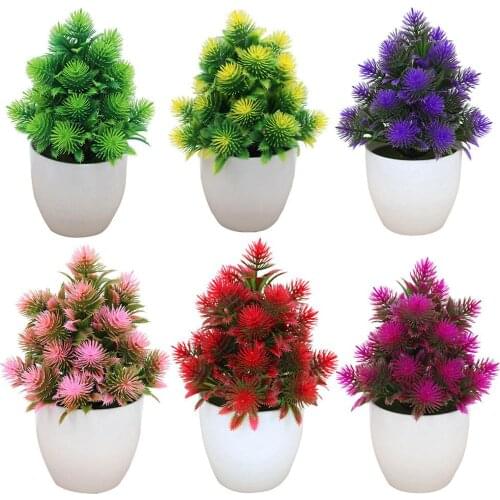Artificial Flower Bonsai Office Home Table Miniascape Decor Fake Potted Plants Ornament