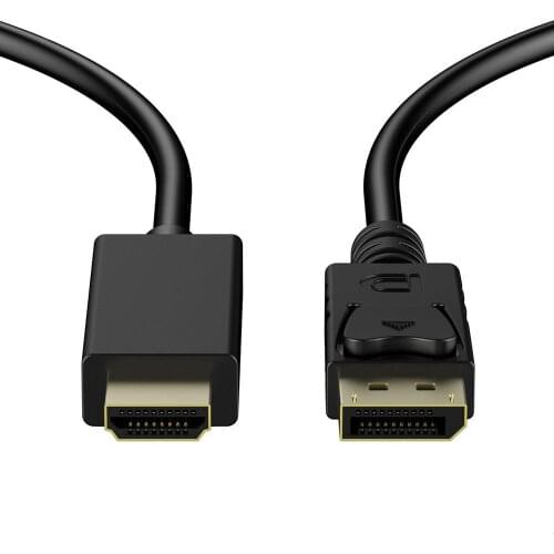 1080P 60Hz Displayport to HDMI Adapter Cable Male to Male Gold Plated DP to HDMI Cable for PC Laptop HD Projector 1.8M 3M