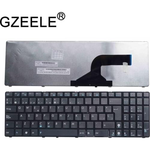 GZEELE Spanish SP laptop keyboard for ASUS x55u 0knb0-6221sp00 AENJ2P01210 NJ2 black