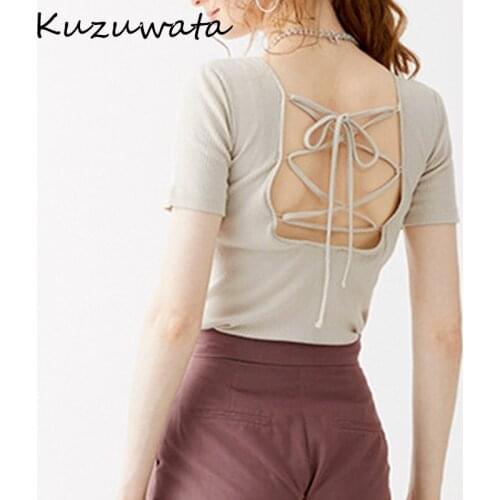 Kuzuwata Women's Plain T-shirts