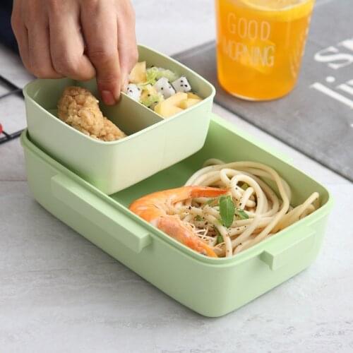 Lunch Box Leak-Proof Independent Lattice Bento Lunch Box for Kids Bento Box Portable Food Container cute lunch box