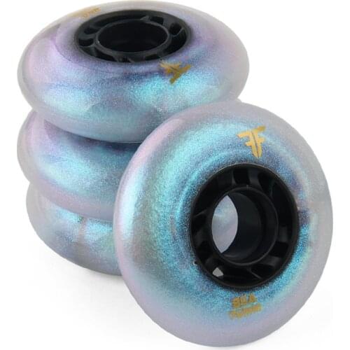 Starry Sky Multi-use Roller Skates Wheel for FSK Slalom and Slide Brake Skating Rodas Blue 80mm 76mm 72mm Using ILQ9 ILQ11 ABEC7