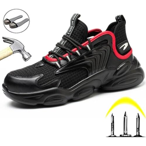 New Sport Work Safety Shoes Men Protective Shoes Puncture-Proof Work Shoes Sneakers Men With Steel Toe Indestructible Shoes Men
