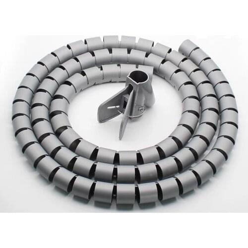1Meter Cable Wire Wrap Organizer Spiral Tube Cable Winder Cord Protector Flexible Management Wire Storage Pipe