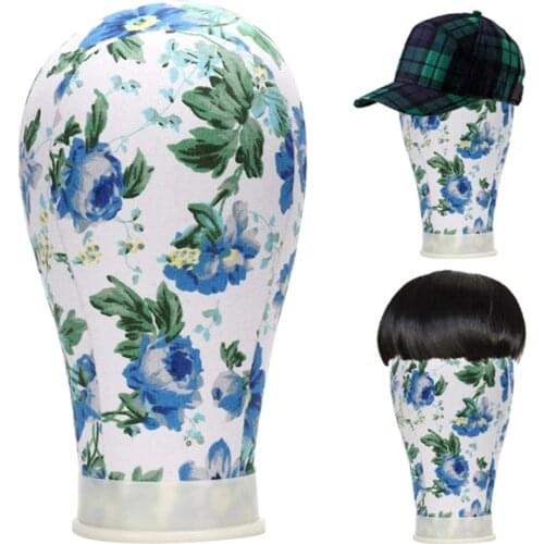 Wig Head Stand Cork Canvas Block Durable and Sturdy Mannequin Head for Wigs Making Displaying, 21'/22'/23'/24' For Your Choice