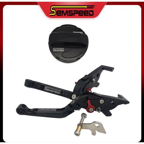 Semspeed Folding extendable clutch brake lever gasoline cap fuel tank cover Set for Yamaha xmax 300 xmax 250 2017 2018 2019 2020