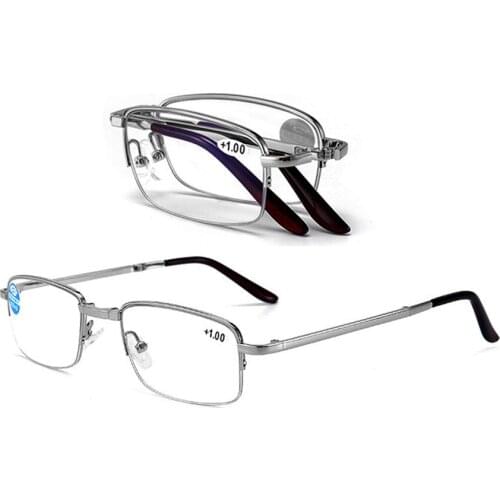 CLARA VIDA Folding Anti-blue Light Reading Glasses Men Women Metal Coating Convenient Comfortable+1.0 +1.5 +2.0 To +4.0