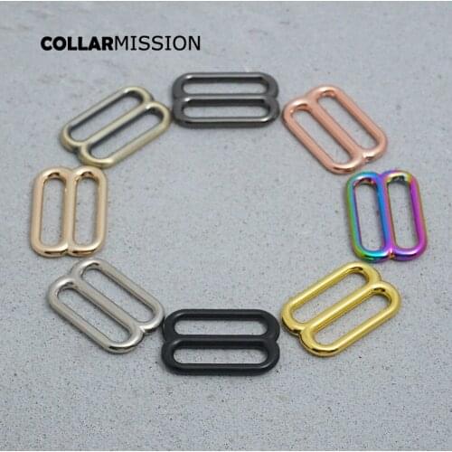 DIY dog collar For 25mm Webbing high quality plated metal adjustable buckles straps bags belts DIY accessory slider 4 colours