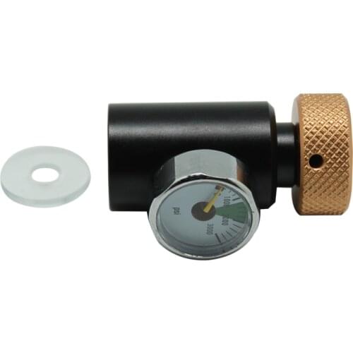 SPUNKY Paintball Co2 ASA Adapter Fill Station Remote with 3000psi Gauge