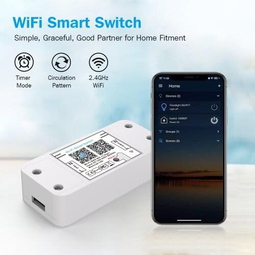 Magic Home WiFi Smart Switch Bluetooth Relay Switch On-OFF Controller Remote Control Smart Home Circuit Breaker Timer AC100-240V
