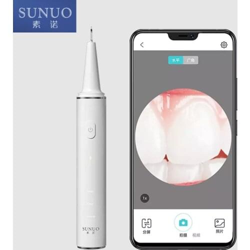 Youpin Sunuo Smart Visual Ultrasonic Dental Scaler T11pro Calculus Removal HD Endoscope Efficiently Cleans Teeth Works With App