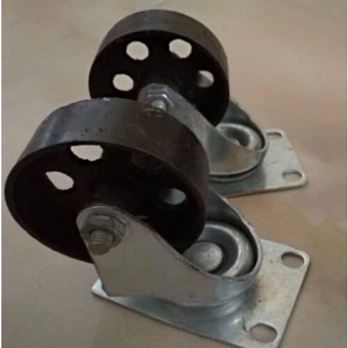1pcs 3.5 Inch Wheel D:8CM Total H:11.5CM Universal Casters Wheel Retro Style Iron America Industrial Casters