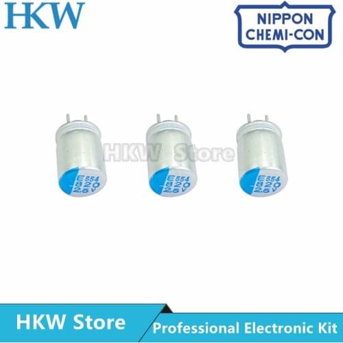 10pcs 820UF 2.5V NCC 6x8mm Super Low ESR 2.5V820uF For Motherboard VGA Solid Capacitor NIPPON CHEMI CON 820UF2.5V 6*8MM