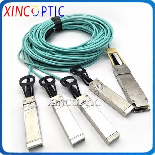 100G QSFP28-4SFP28 2M(7ft) Dell (DE) AOC-Q28-4SFP28-25G-2M Compatible 100G QSFP28 to 4x25G SFP28 Breakout Active Optical Cable
