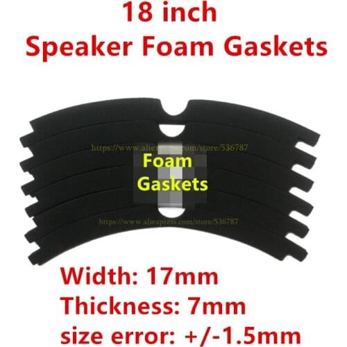 20sets/lot 18" 17mm/7mm 18 inch speaker horn foam gaskets replace to woofer bass loudspeaker