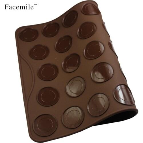 27 Holes Silicone Macaron Macaroon Pastry Cake Cookies Muffin Oven Baking Sheet Mat Molds 01054