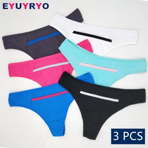 3PCS Sexy Thongs Girls Seamless Panties Women Underwear Female T-back G string Cotton Briefs Ladies Lingerie Large Size Knickers