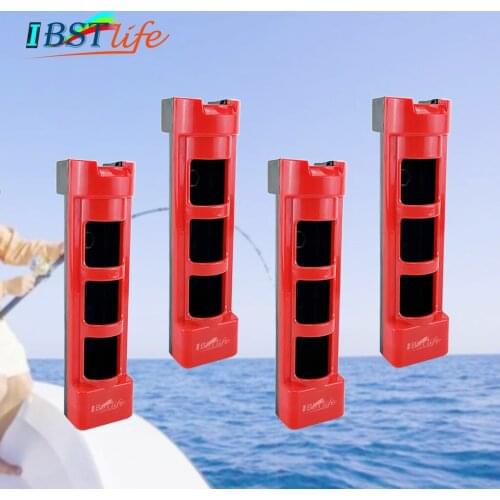 4PCS ABS Plastic Fishing Rod Pole Holder Fishing Box Fishing Rod Support Durable Tube Mount Bracket Socket Rack Boat Accessories