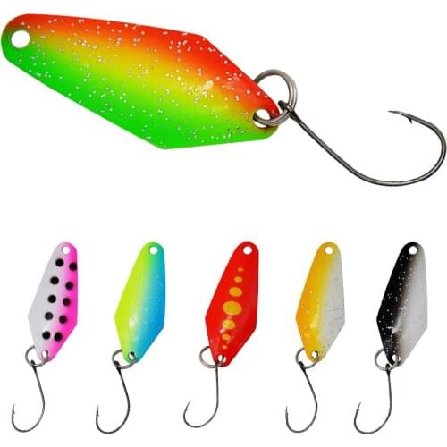 6Pcs Spoon Sequins Lure Set 32MM 2.3G Fishing Lures Single Hook Artificial Bait Metal Bait Spinner Hard Bait Fishing Baits