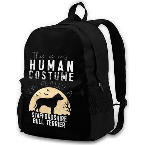 Staffordshire Bull Terrier Backpacks Big Nice Polyester Backpack Business Woman Bags