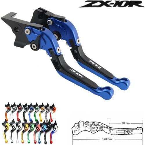 For kawasaki ZX10R 2006-2015 2007 2008 2009 2010 2011 2012 2013 2014 Red&Titanium Adjustable Motorcycle CNC Brake Clutch Levers