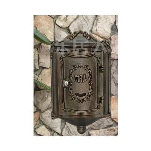 Hot Sale Aluminium alloy Mail Box Mailbox Metal Letters Post Box Wall Mounted Country Home Decor Garden Yard Supplies