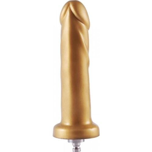 Hismith 6.8" Silicone Dildo 6.3" Insertable 1.4" Diameter with KlicLok Connector Gold Penis Sex Machine Attachment