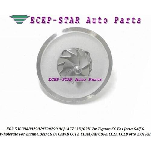Turbo Cartridge CHRA K03 53039700290 53039880290 06J145713K 06J145701N For Volkswagen V-W Tiguan CC Eos golf GTI Jetta A3 2.0L