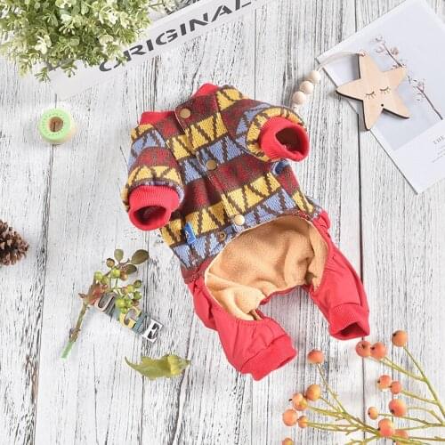 Winter Dog Pets Clothing Jumpsuit Thicken Warm Dog Clothes Coat Outfit Puppy Costume Garment Dropshipping Dog Apparel Outerwear