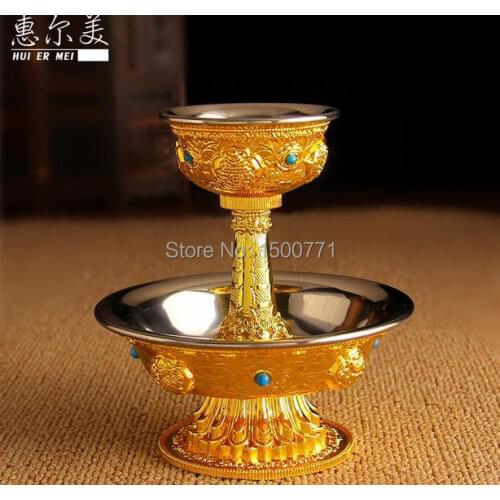 Custodian of the eight auspicious fine gold cup Elegant stainless steel tank small water cup,Tantric