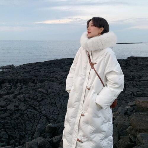 2020 Fashion Winter Jacket Women Real Fox Fur Colllar Coat Korean Style Womens Clothes Coats and Jackets Women Parka WPY1790