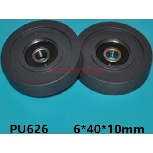 Miniature bearings 6*40*10 rubber coated PU wheel polyurethane wheel mute bearing bearing rubber wheel 626