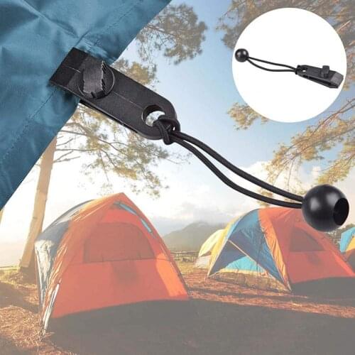 New Tent Clips Multipurpose Tear Resistance Plastic Reusable with Elastic Ball Cord Tarp Clamp for Outdoor Camping Tent Awning