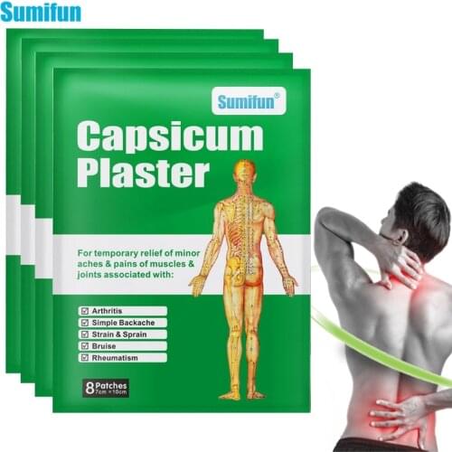 8pcs Knee Joint Pain Relieving Patch Chinese Herbal Plaster Capsicum Extract for Body Rheumatoid Arthritis Pain Relief K02001