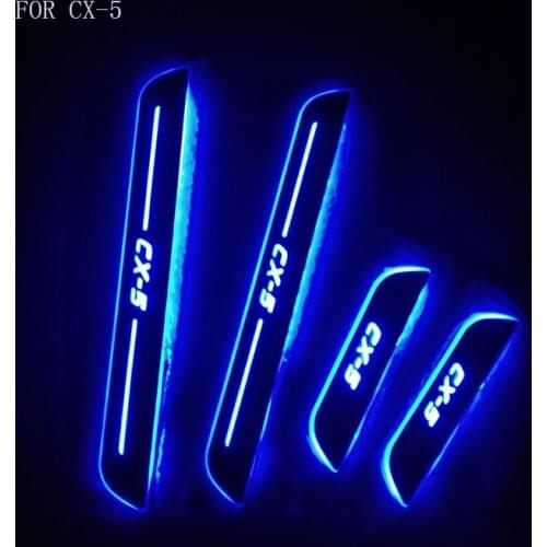FIT For Mazda CX-5 Cx5 2018 2017 Door Sill Scuff PlatSe LED Welcome Light Welcome Pedal Car Styling Car Accessories